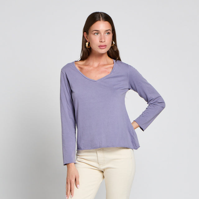 ESSENTIAL V-NECK T-SHIRT - VINTAGE JERSEY - Bowery NYC