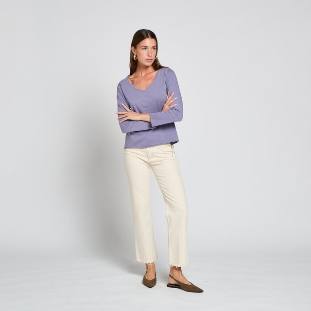 ESSENTIAL V-NECK T-SHIRT - VINTAGE JERSEY - Bowery NYC