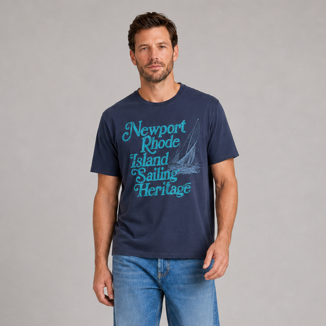 NEWPORT RHODE T-SHIRT - VINTAGE JERSEY - Bowery NYC