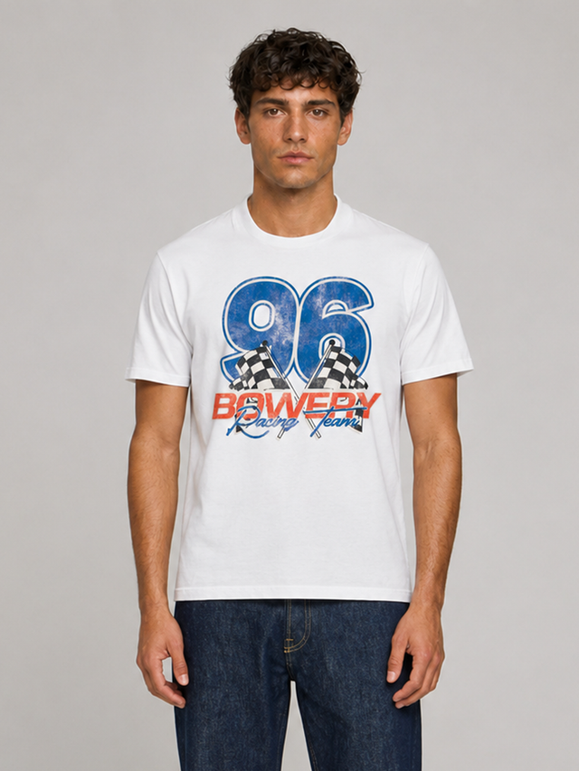 96 BOWERY RACING  T-SHIRT - SLUB JERSEY - Bowery NYC