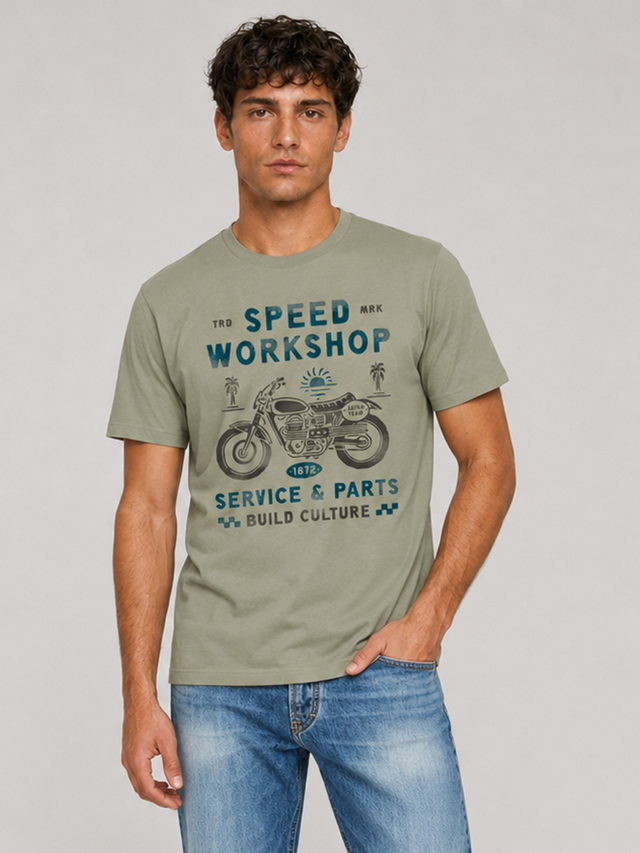 SPEED WORKSHOP  T-SHIRT - SLUB JERSEY - Bowery NYC