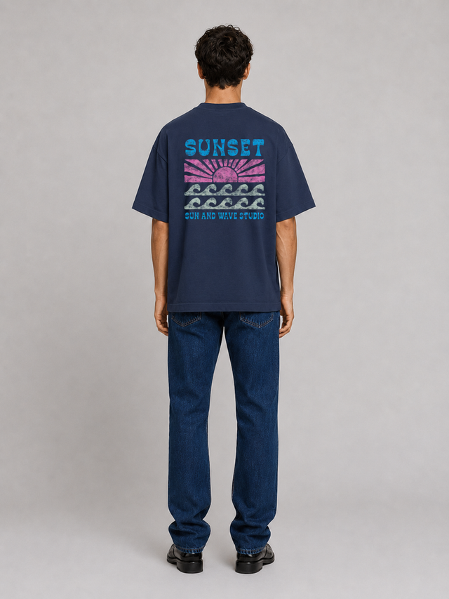 SUNSET T-SHIRT WITH POCKET - HEAVY JERSEY