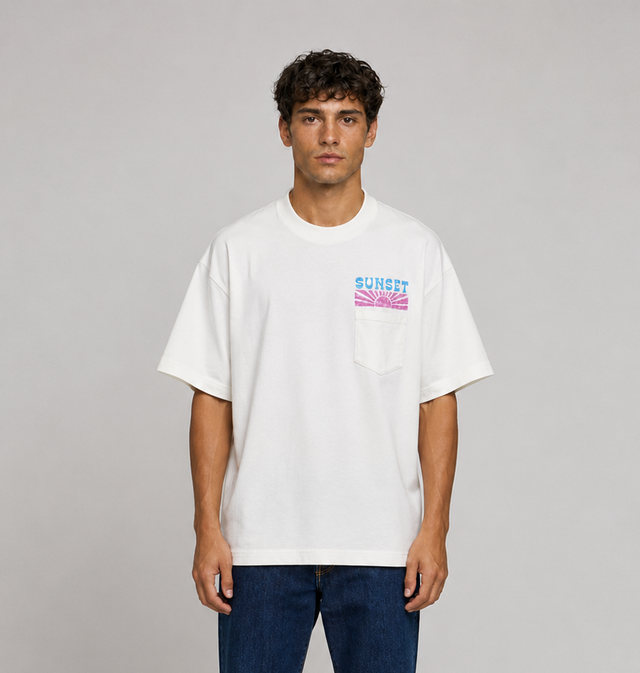 SUNSET T-SHIRT WITH POCKET - HEAVY JERSEY