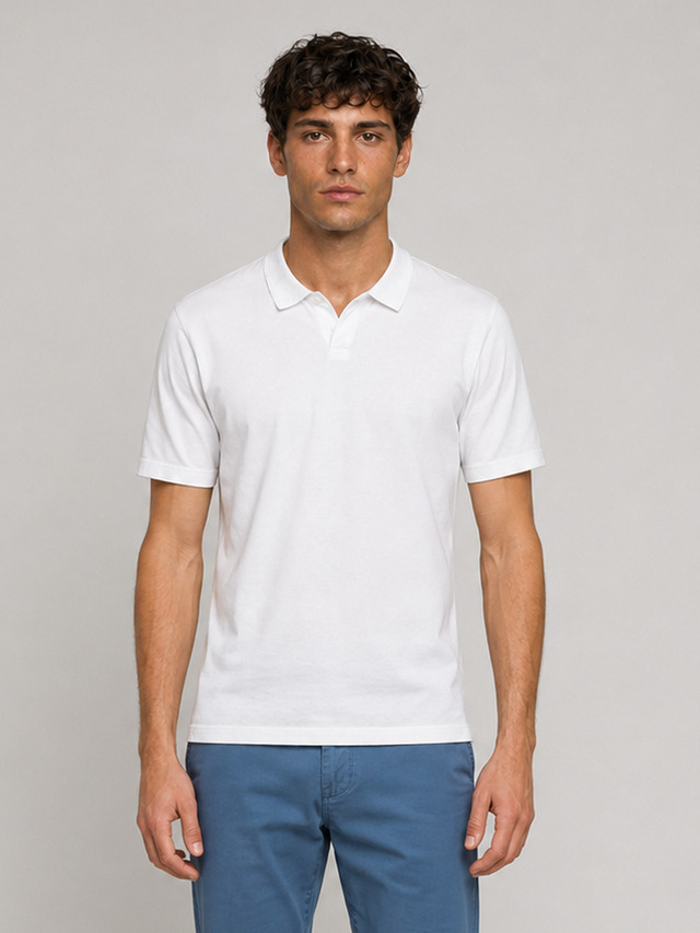 ESSENTIAL POLO NO BUTTONS - SLUB JERSEY - Bowery NYC