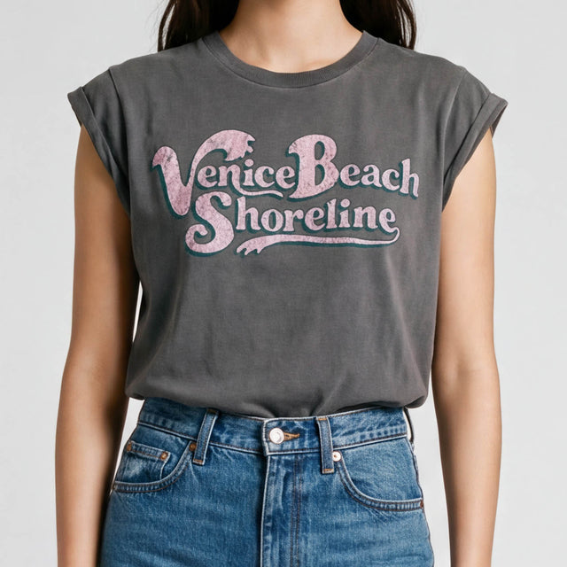 VENICE BEACH SHORELINE T-SHIRT - VINTAGE JERSEY - Bowery NYC