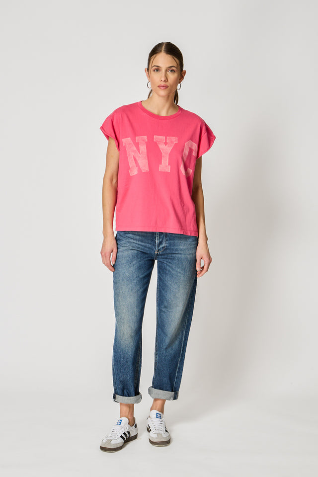 NYC ROLLED UP T-SHIRT - VINTAGE JERSEY - Bowery NYC