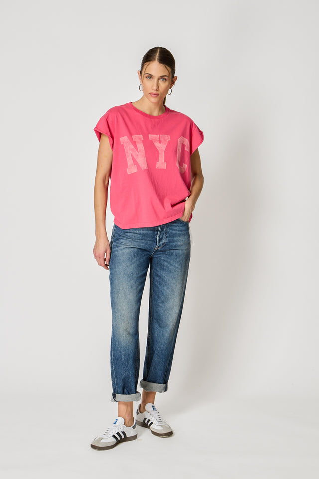 NYC ROLLED UP T-SHIRT - VINTAGE JERSEY - Bowery NYC
