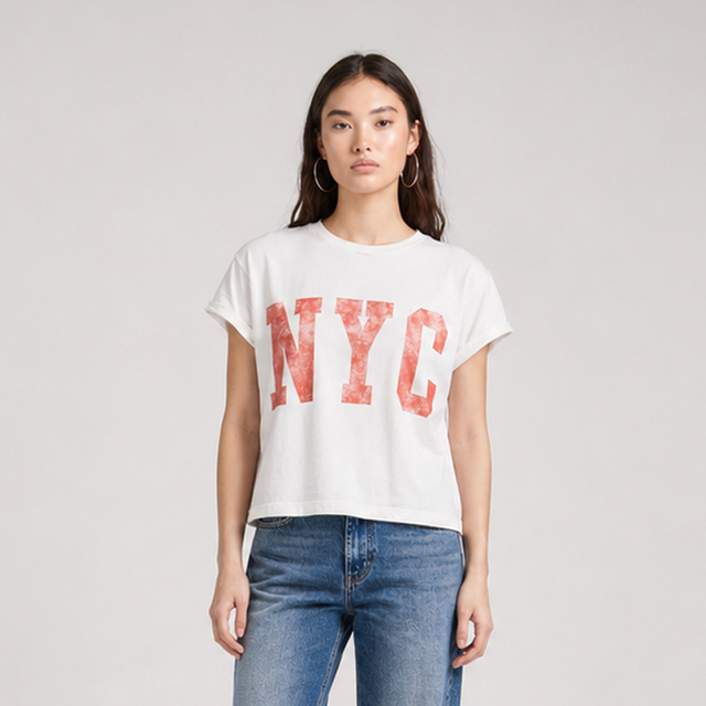 NYC ROLLED UP T-SHIRT - VINTAGE JERSEY - Bowery NYC