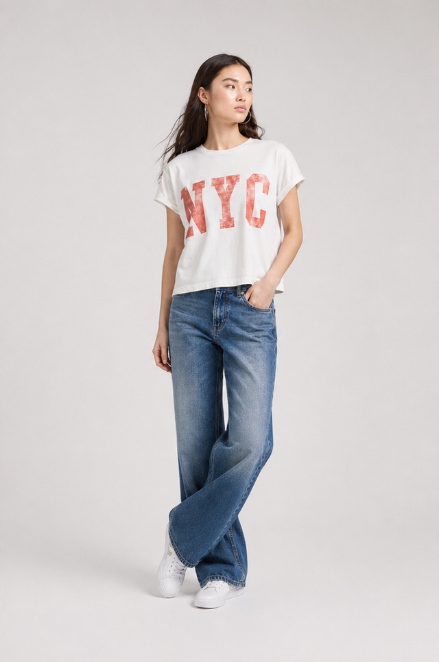 NYC ROLLED UP T-SHIRT - VINTAGE JERSEY - Bowery NYC