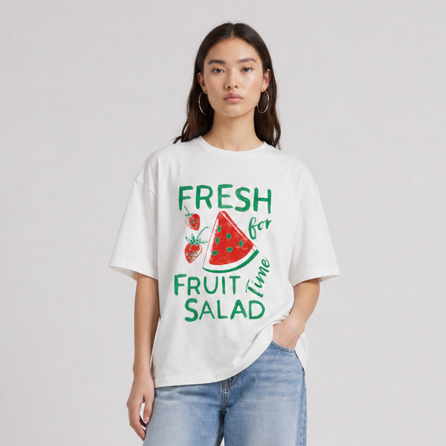 FRESH FRUIT SALAD  T-SHIRT - EXTRA FINE JERSEY - Bowery NYC