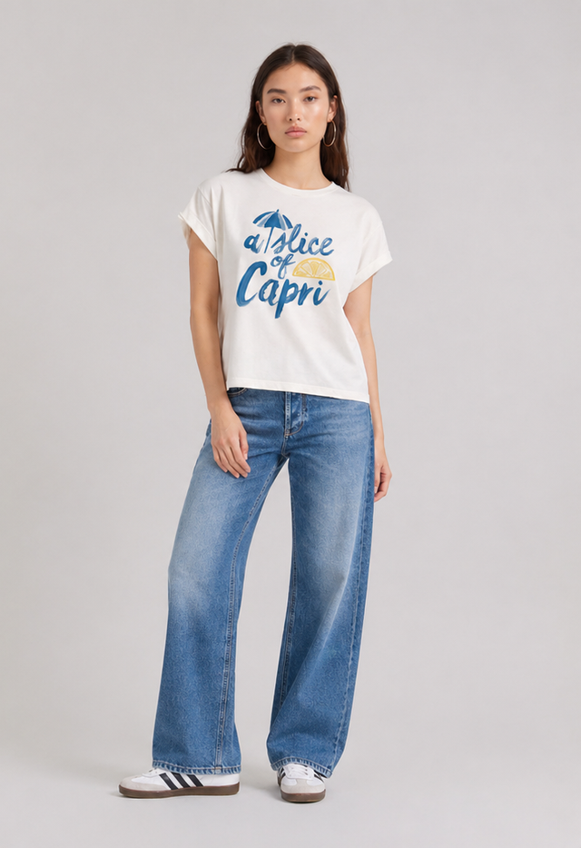 A SLICE OF CAPRI T-SHIRT - SOFT JERSEY - Bowery NYC