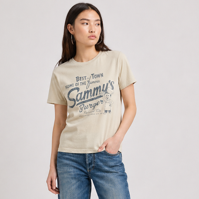 SAMMY'S BURGER  T-SHIRT - SLUB JERSEY - Bowery NYC