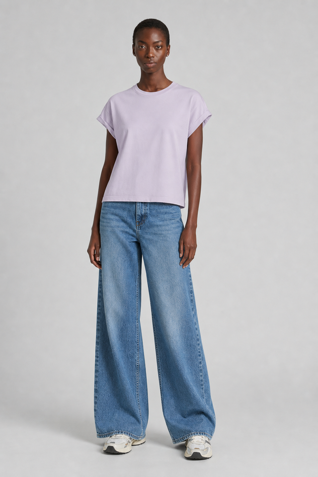 ESSENTIAL ROLLED UP T-SHIRT - VINTAGE JERSEY - Bowery NYC