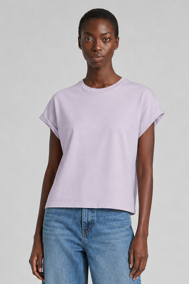 ESSENTIAL ROLLED UP T-SHIRT - VINTAGE JERSEY - Bowery NYC