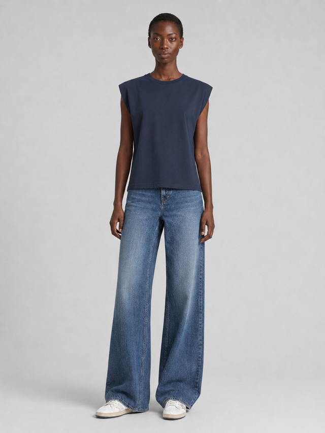 ESSENTIAL PUFF SHOULDER  T-SHIRT - VINTAGE JERSEY - Bowery NYC