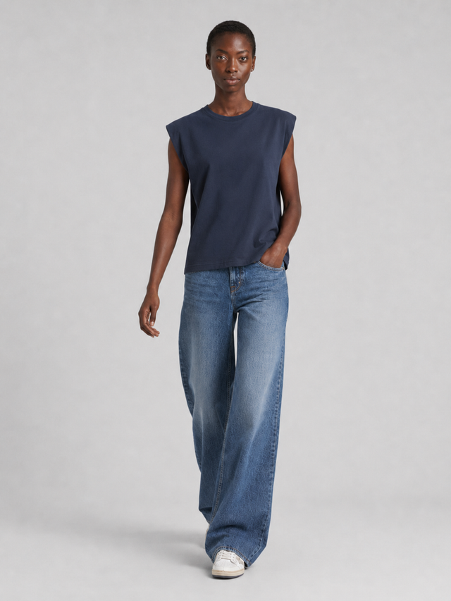 ESSENTIAL PUFF SHOULDER  T-SHIRT - VINTAGE JERSEY - Bowery NYC