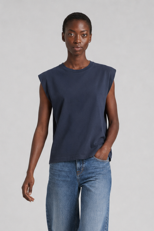 ESSENTIAL PUFF SHOULDER  T-SHIRT - VINTAGE JERSEY - Bowery NYC