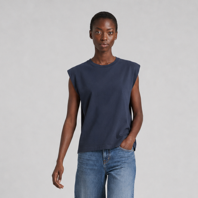 ESSENTIAL PUFF SHOULDER  T-SHIRT - VINTAGE JERSEY - Bowery NYC