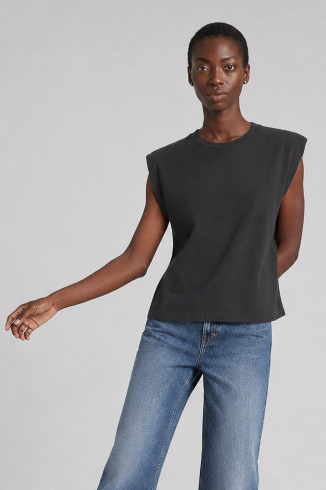 ESSENTIAL PUFF SHOULDER  T-SHIRT - VINTAGE JERSEY - Bowery NYC