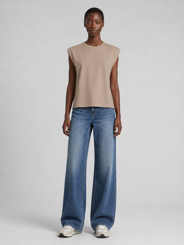 ESSENTIAL PUFF SHOULDER  T-SHIRT - VINTAGE JERSEY - Bowery NYC