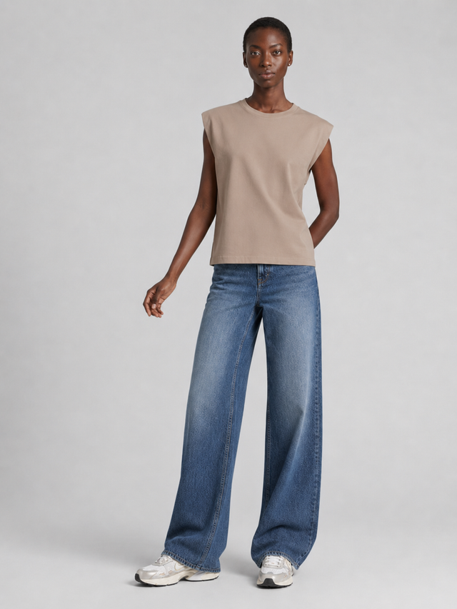 ESSENTIAL PUFF SHOULDER  T-SHIRT - VINTAGE JERSEY - Bowery NYC
