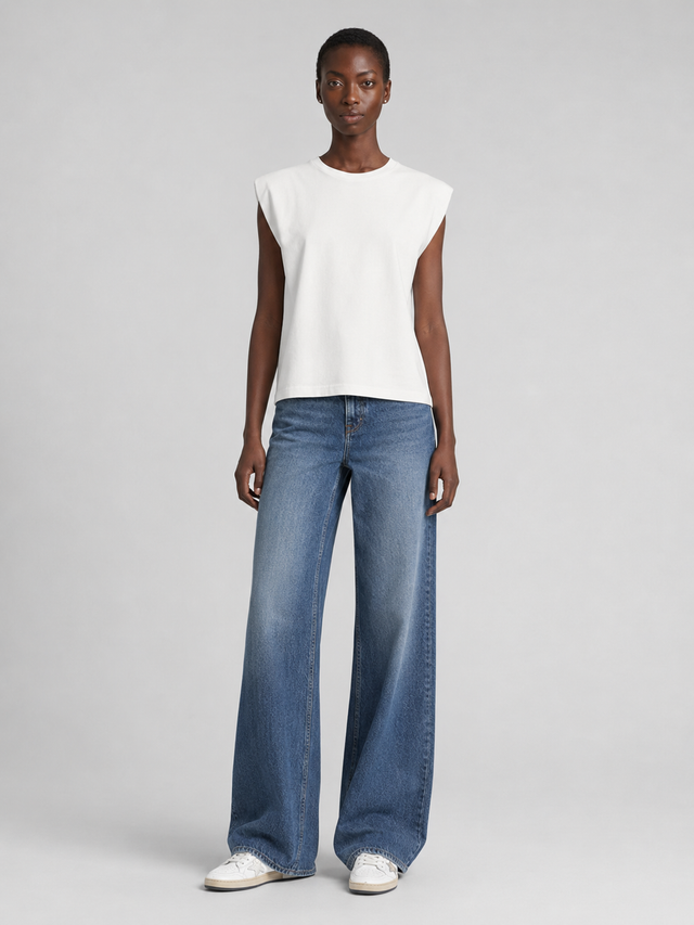 ESSENTIAL PUFF SHOULDER  T-SHIRT - VINTAGE JERSEY - Bowery NYC