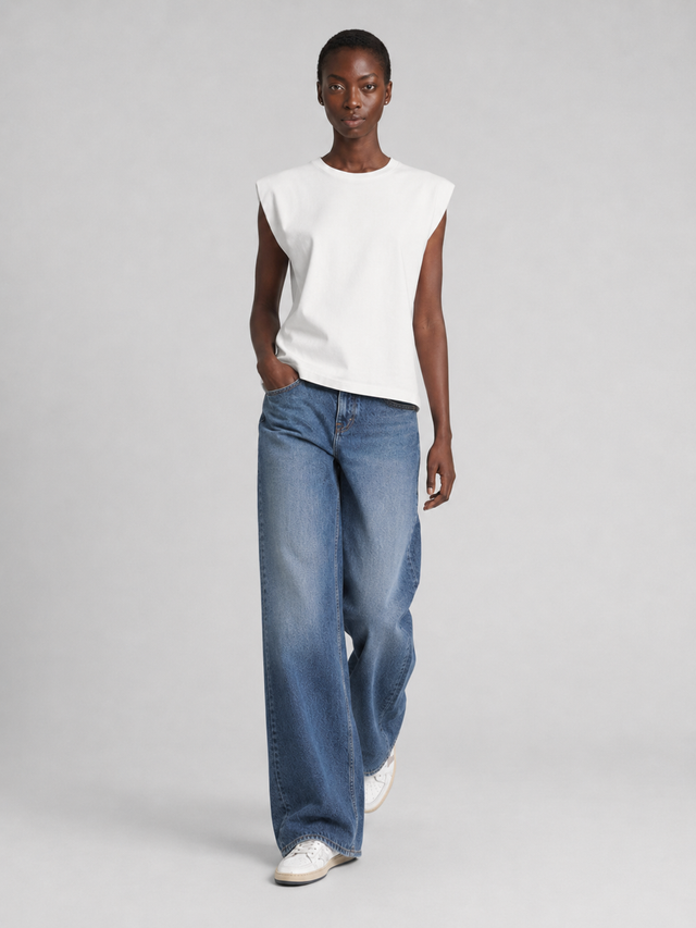 ESSENTIAL PUFF SHOULDER  T-SHIRT - VINTAGE JERSEY - Bowery NYC