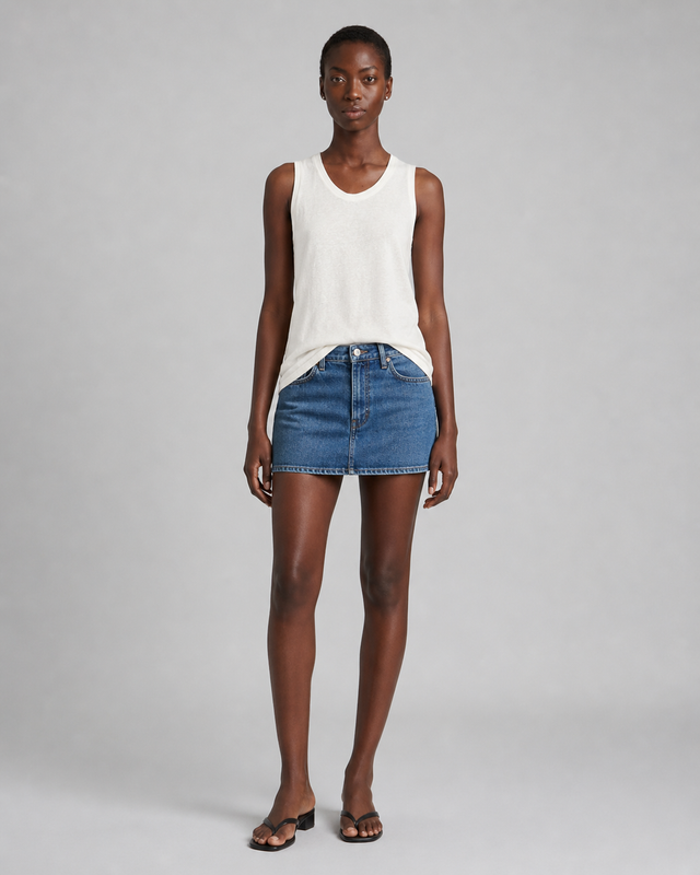 ESSENTIAL TANK NO SLEEVES -LINEN JERSEY - Bowery NYC
