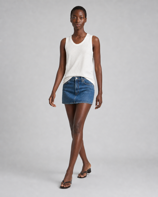 ESSENTIAL TANK NO SLEEVES -LINEN JERSEY - Bowery NYC