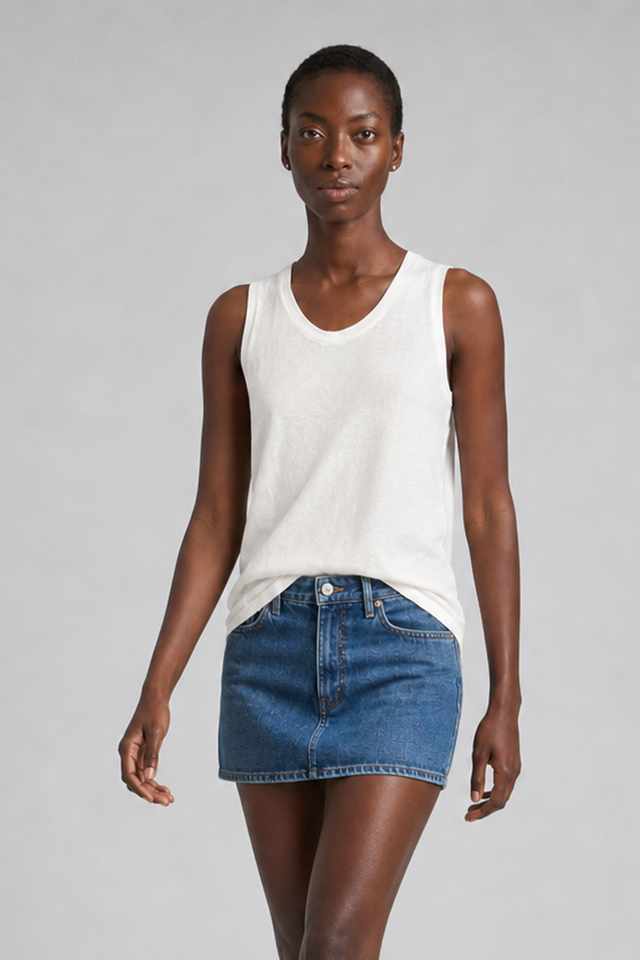 ESSENTIAL TANK NO SLEEVES -LINEN JERSEY - Bowery NYC