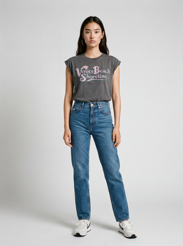 VENICE BEACH SHORELINE T-SHIRT - VINTAGE JERSEY - Bowery NYC