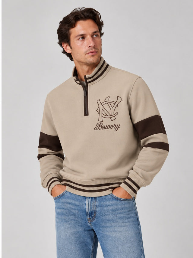 NYC BOWERY HALF ZIP SWEAT - Bowery NYC