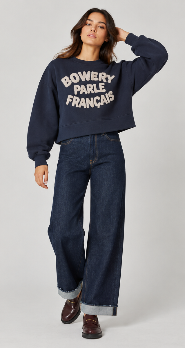 BOWERY PARLE FRANCAIS BRUSHED SWEAT