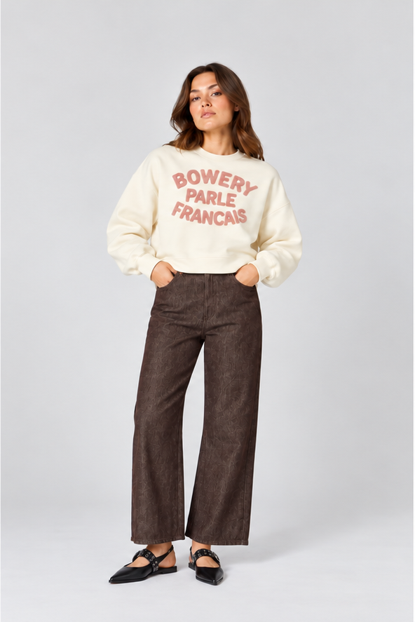 BOWERY PARLE FRANCAIS BRUSHED SWEAT