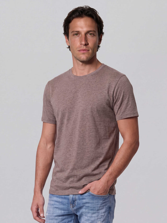 ESSENTIAL T-SHIRT - HEAVY CARBON PEACHED JERSEY - Bowery NYC