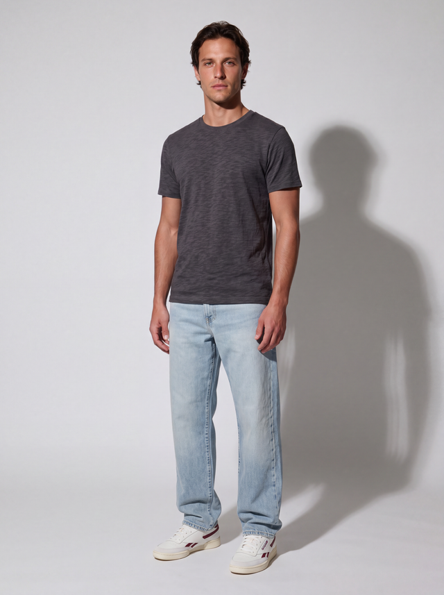 ESSENTIAL T-SHIRT - HEAVY CARBON PEACHED JERSEY - Bowery NYC