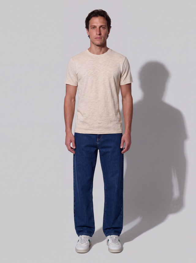 ESSENTIAL T-SHIRT - HEAVY CARBON PEACHED JERSEY - Bowery NYC