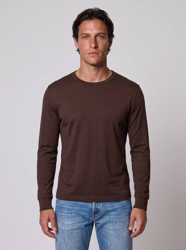 ESSENTIAL T-SHIRT - HEAVY CARBON PEACHED JERSEY- - Bowery NYC