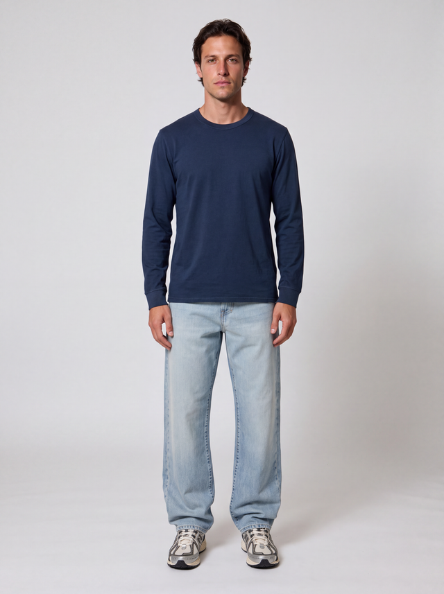 ESSENTIAL T-SHIRT - HEAVY CARBON PEACHED JERSEY- - Bowery NYC