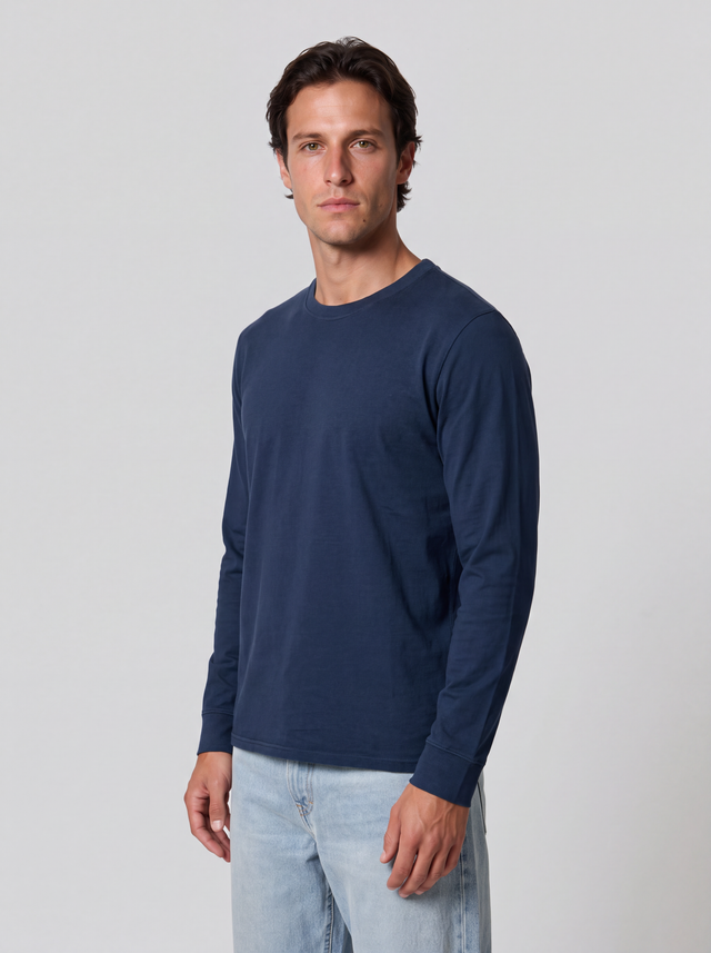 ESSENTIAL T-SHIRT - HEAVY CARBON PEACHED JERSEY- - Bowery NYC