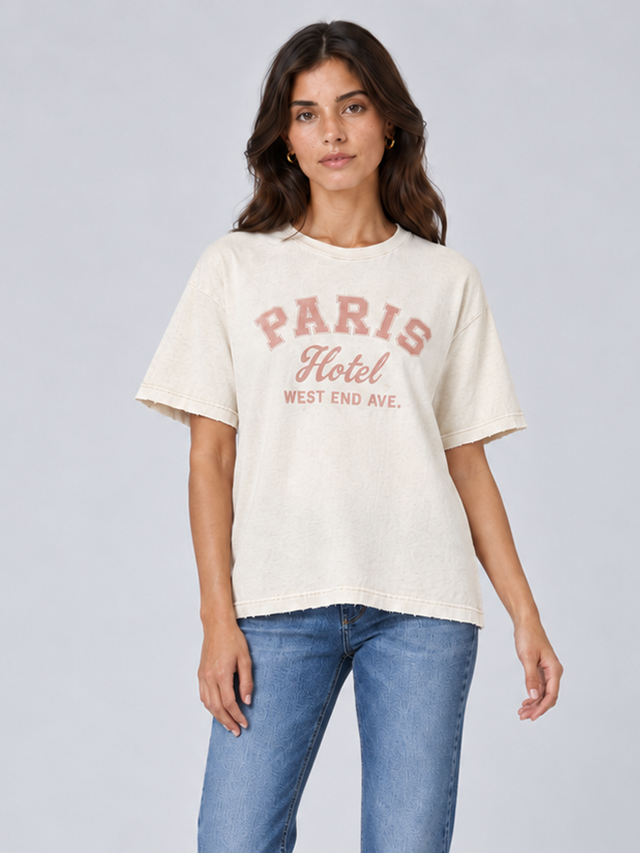 PARIS HOTEL T-SHIRT - VINTAGE JERSEY - Bowery NYC