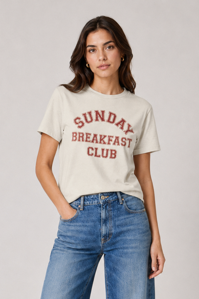 SUNDAY BREAKFAST BREAK -  HEAVY CARBON PEACHED JERSEY - Bowery NYC